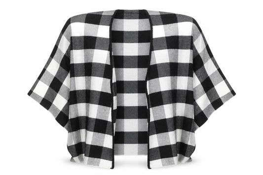 New Look Womens Grey V-Neck Check Acrylic Cardigan Jumper One Size