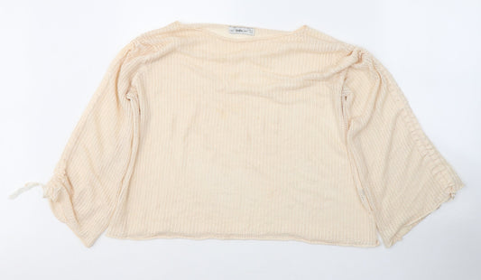 Womens UK Size S Zara Ivory Pullover Jumper