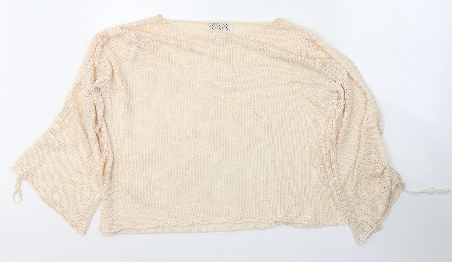 Womens UK Size S Zara Ivory Pullover Jumper