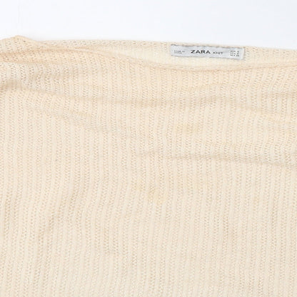 Womens UK Size S Zara Ivory Pullover Jumper