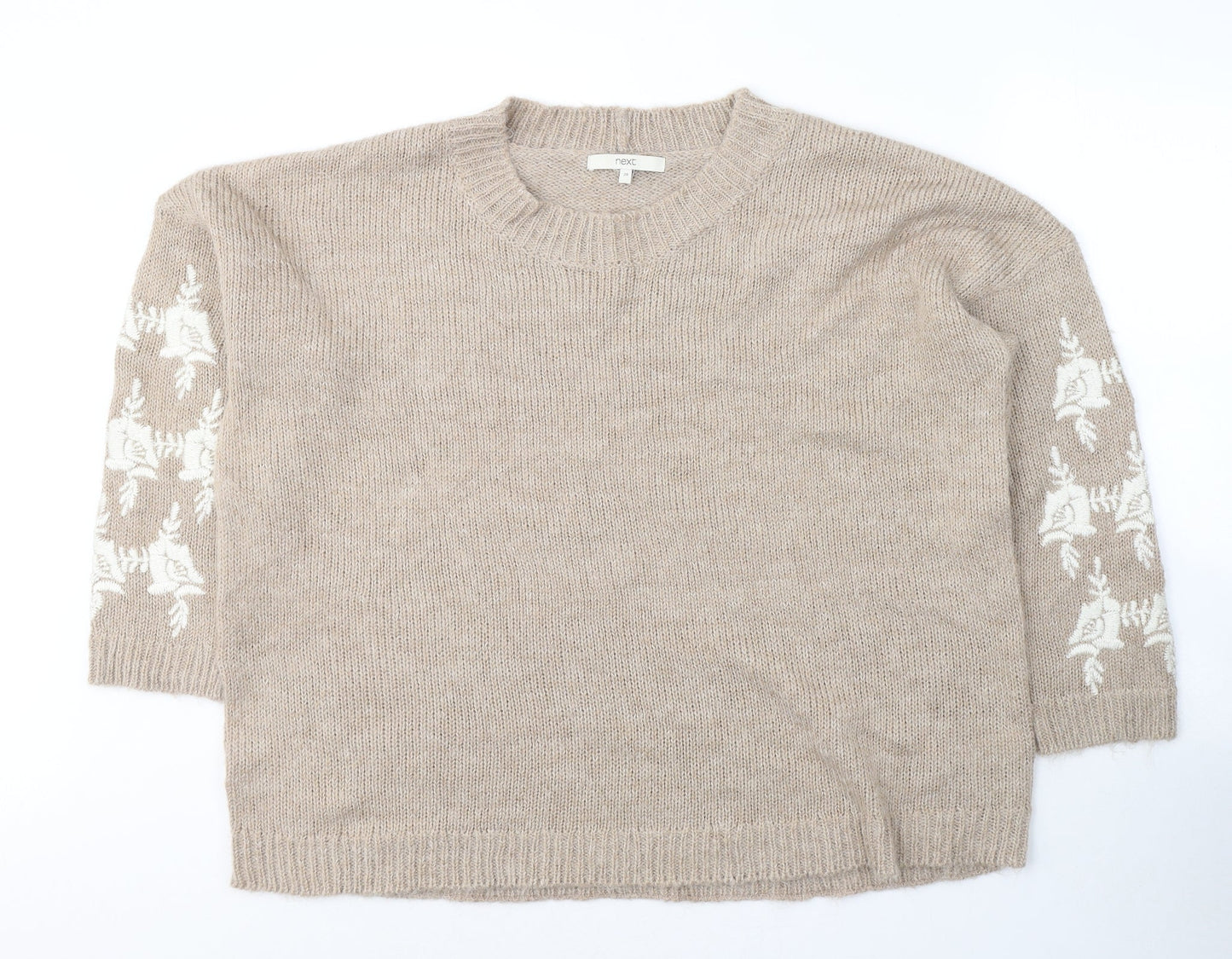 Womens UK Size 10 NEXT Beige Pullover Jumper