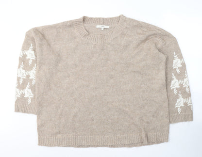 Womens UK Size 10 NEXT Beige Pullover Jumper