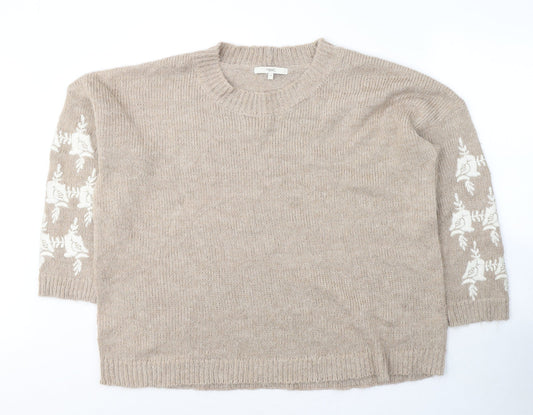 Womens UK Size 10 NEXT Beige Pullover Jumper