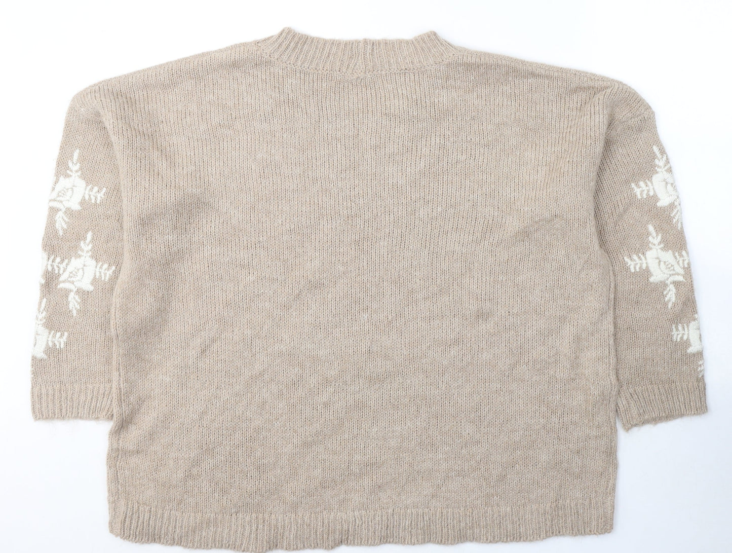 Womens UK Size 10 NEXT Beige Pullover Jumper