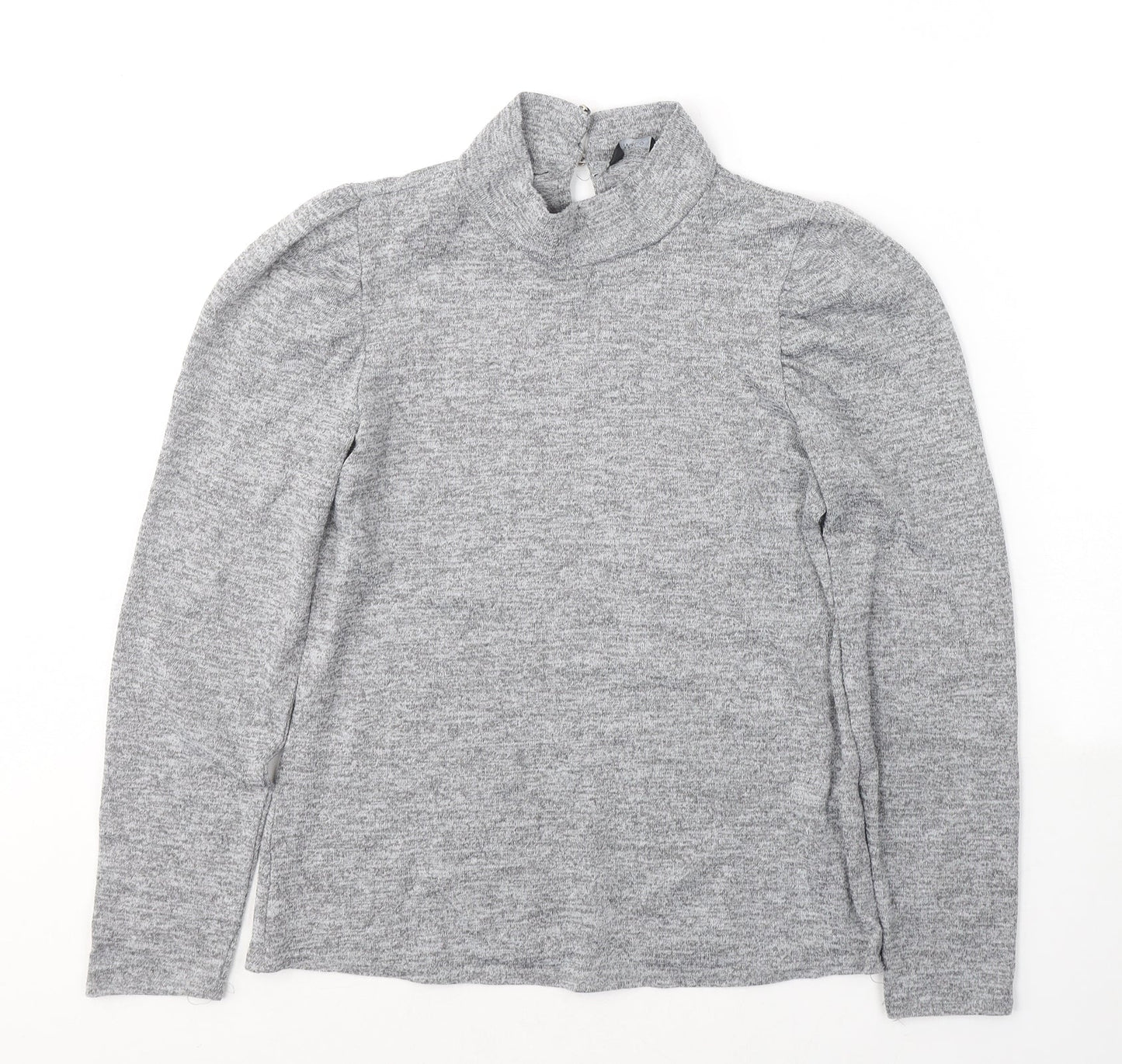 Womens UK Size 10 M&Co Grey Jersey T-Shirt