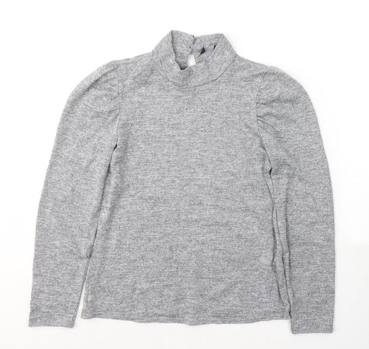 Womens UK Size 10 M&Co Grey Jersey T-Shirt