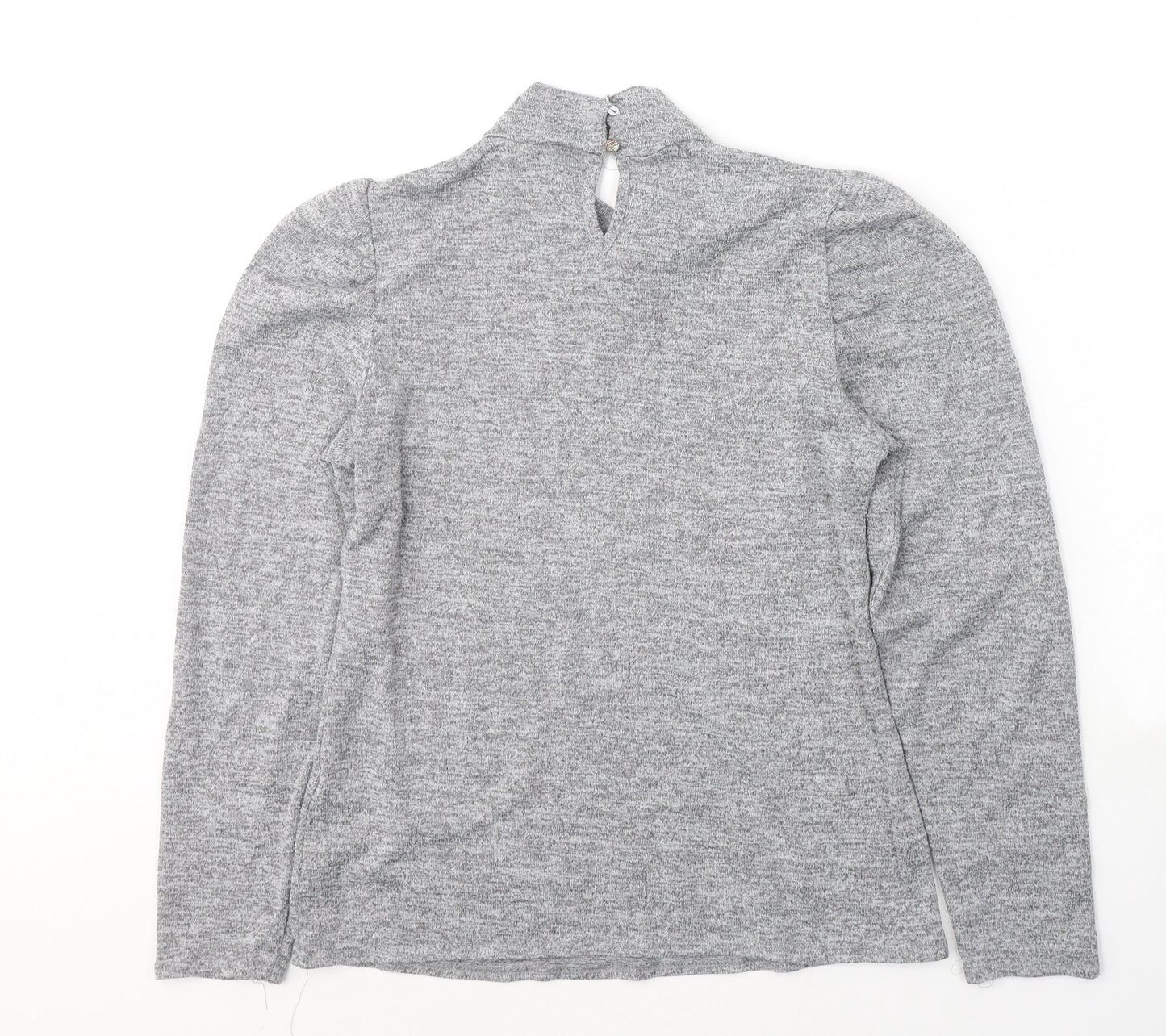 Womens UK Size 10 M&Co Grey Jersey T-Shirt