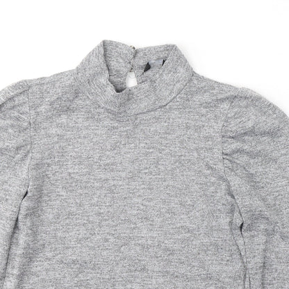 Womens UK Size 10 M&Co Grey Jersey T-Shirt
