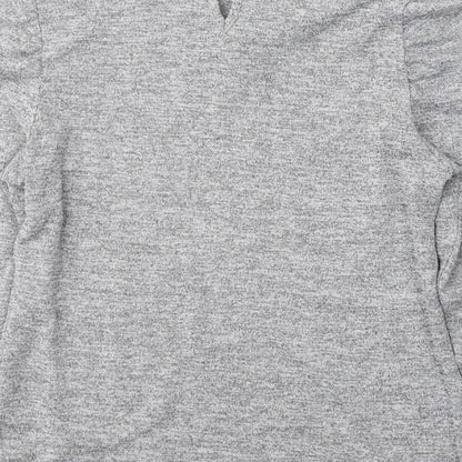 Womens UK Size 10 M&Co Grey Jersey T-Shirt