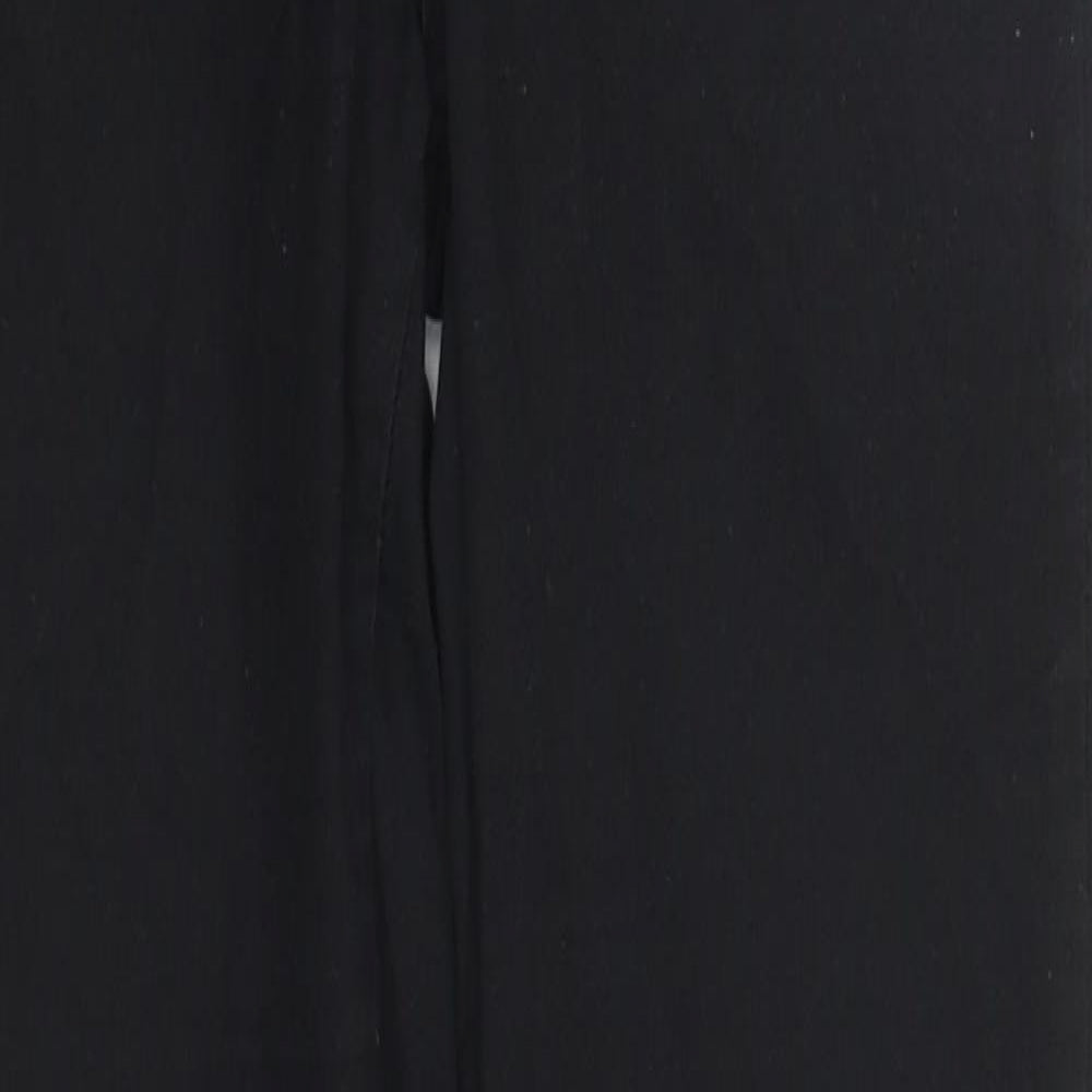 Denim & Co. Womens Black  Cotton Straight Jeans Size 8 L30 in Regular Zip