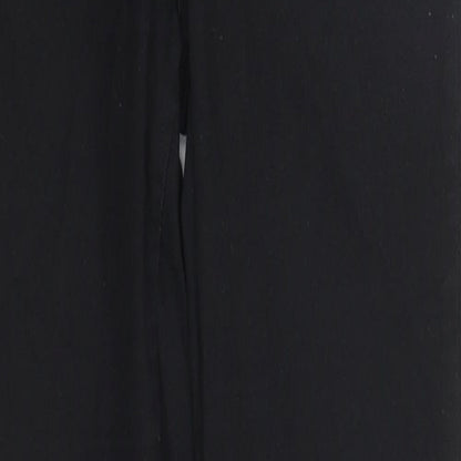 Denim & Co. Womens Black  Cotton Straight Jeans Size 8 L30 in Regular Zip