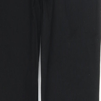 Denim & Co. Womens Black  Cotton Straight Jeans Size 8 L30 in Regular Zip