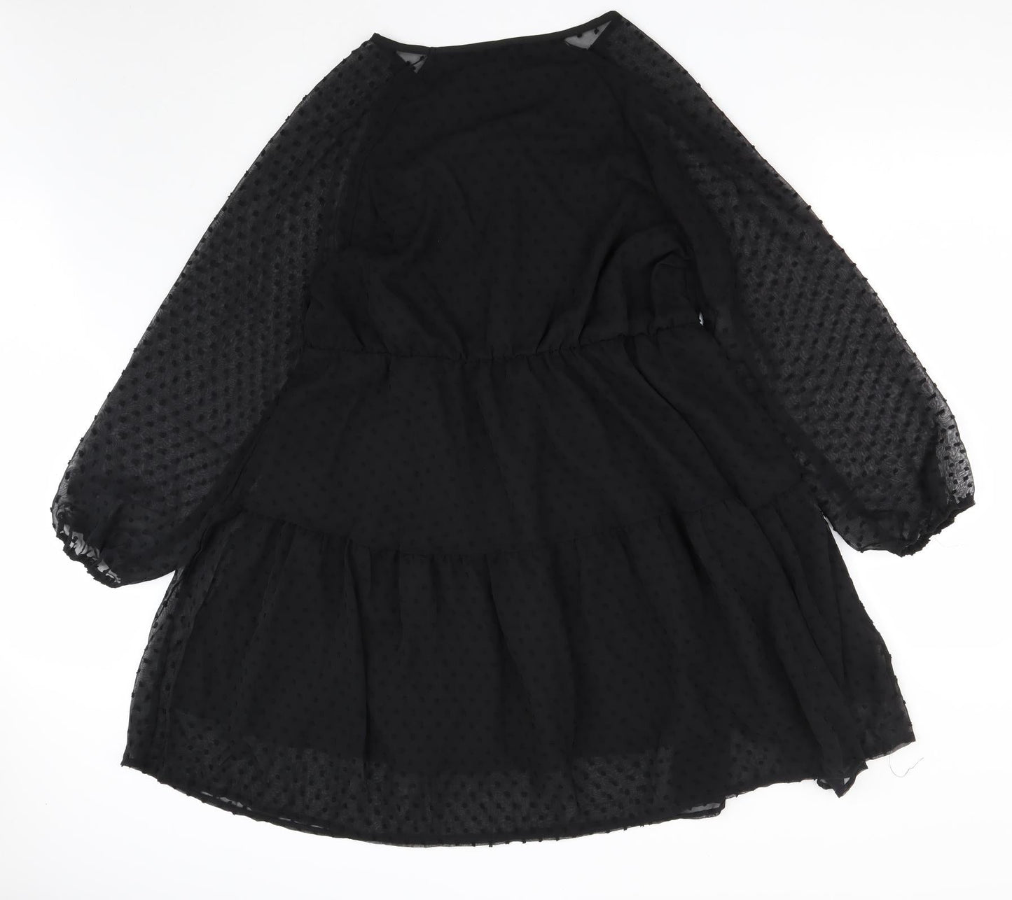 SheIn Womens Black  Polyester Fit & Flare  Size XL  V-Neck