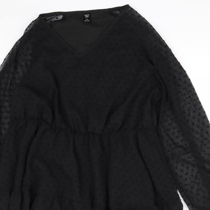 SheIn Womens Black  Polyester Fit & Flare  Size XL  V-Neck