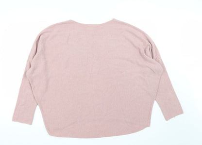 Womens UK Size M Preworn Pink Pullover Jumper