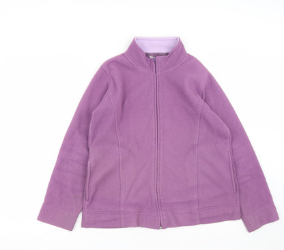 Womens UK Size M EWM Purple Full Zip Sweatshirt