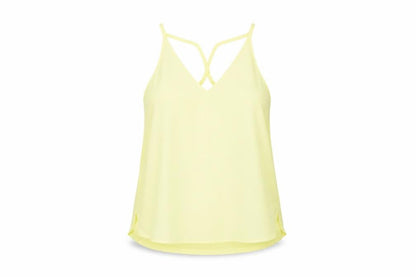 Womens UK Size 12 F&F Yellow Basic Tank