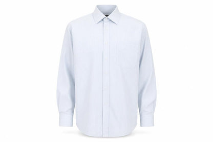 Mens UK Size 18 Marks and Spencer Blue  Button-Up Long Sleeve Casual Shirt