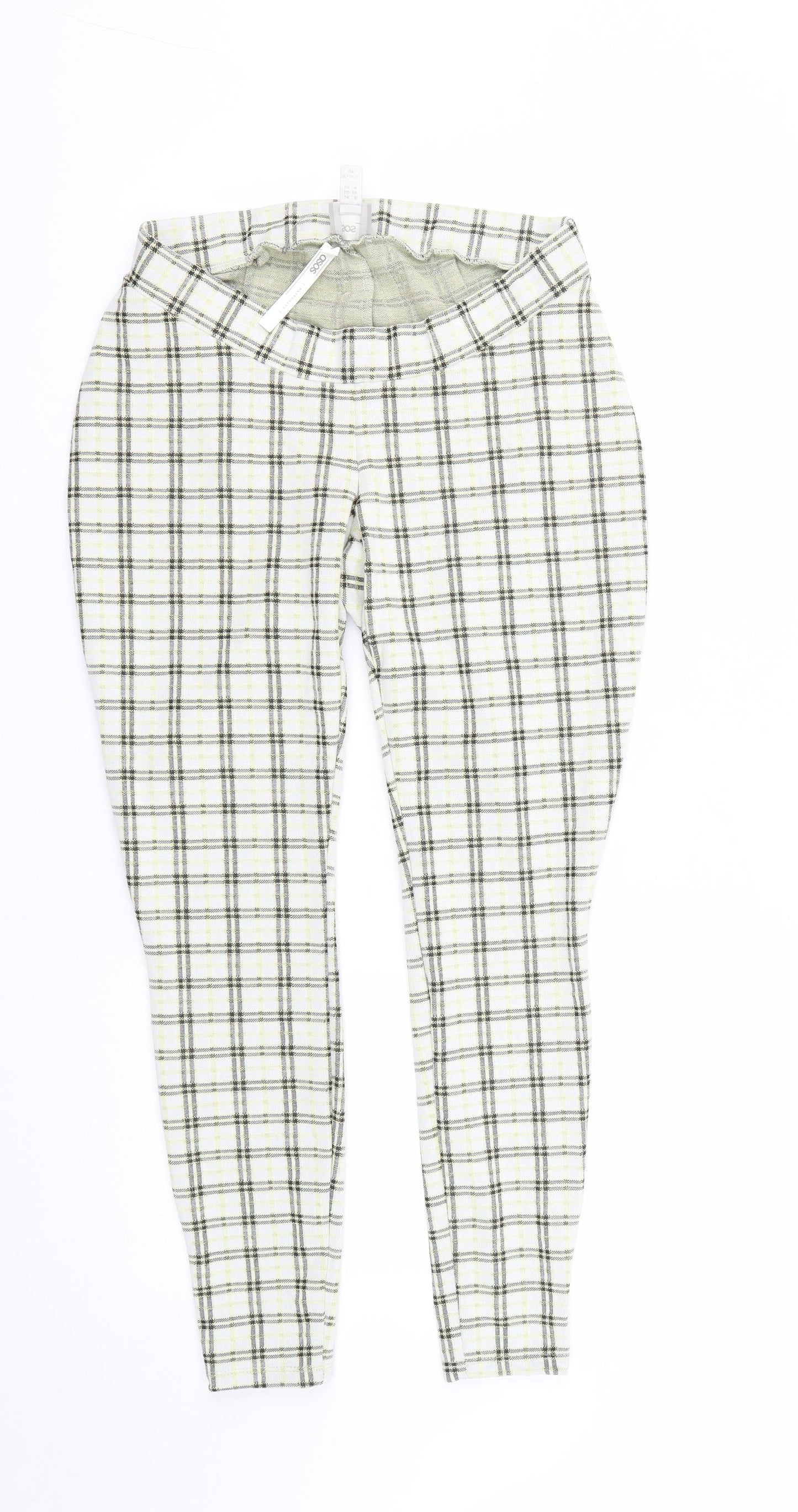 Womens UK Size 8 ASOS Regular Fit Cropped Multicoloured Trousers