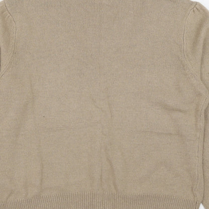 Womens UK Size M M&Co Brown Cardigan Jumper