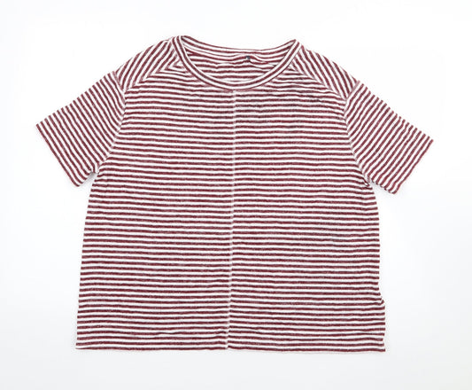 Womens UK Size L Marks and Spencer Red Pullover Jumper