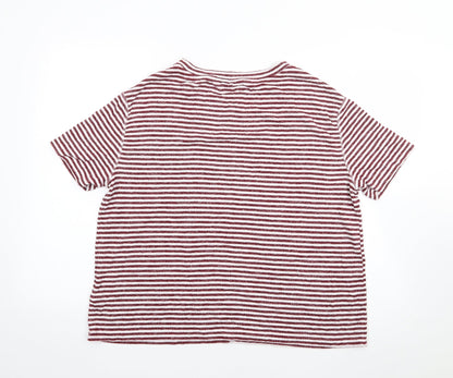 Womens UK Size L Marks and Spencer Red Pullover Jumper