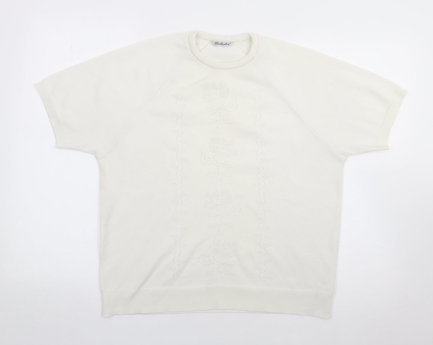 Womens UK Size 14 Berkertex Ivory Pullover Jumper