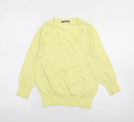 Womens UK Size 12 South Yellow Pullover Jumper