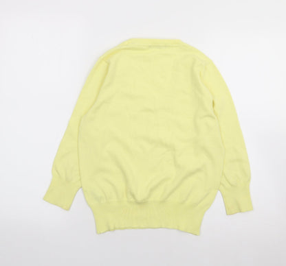 Womens UK Size 12 South Yellow Pullover Jumper