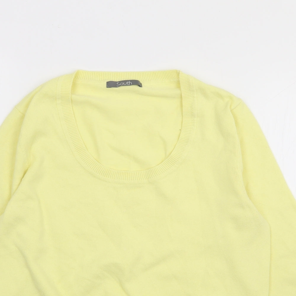 Womens UK Size 12 South Yellow Pullover Jumper