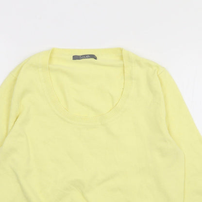 Womens UK Size 12 South Yellow Pullover Jumper