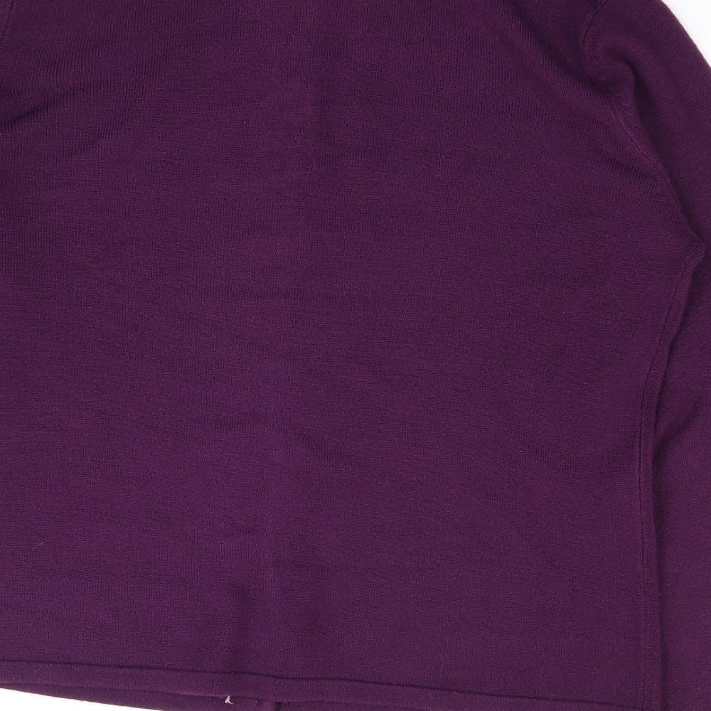 Womens UK Size M Holmewood Purple Cardigan Jumper