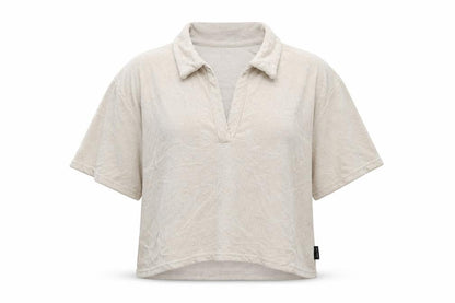 Womens UK Size L Gilly Hicks Beige Jersey Polo