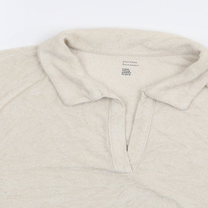 Womens UK Size L Gilly Hicks Beige Jersey Polo