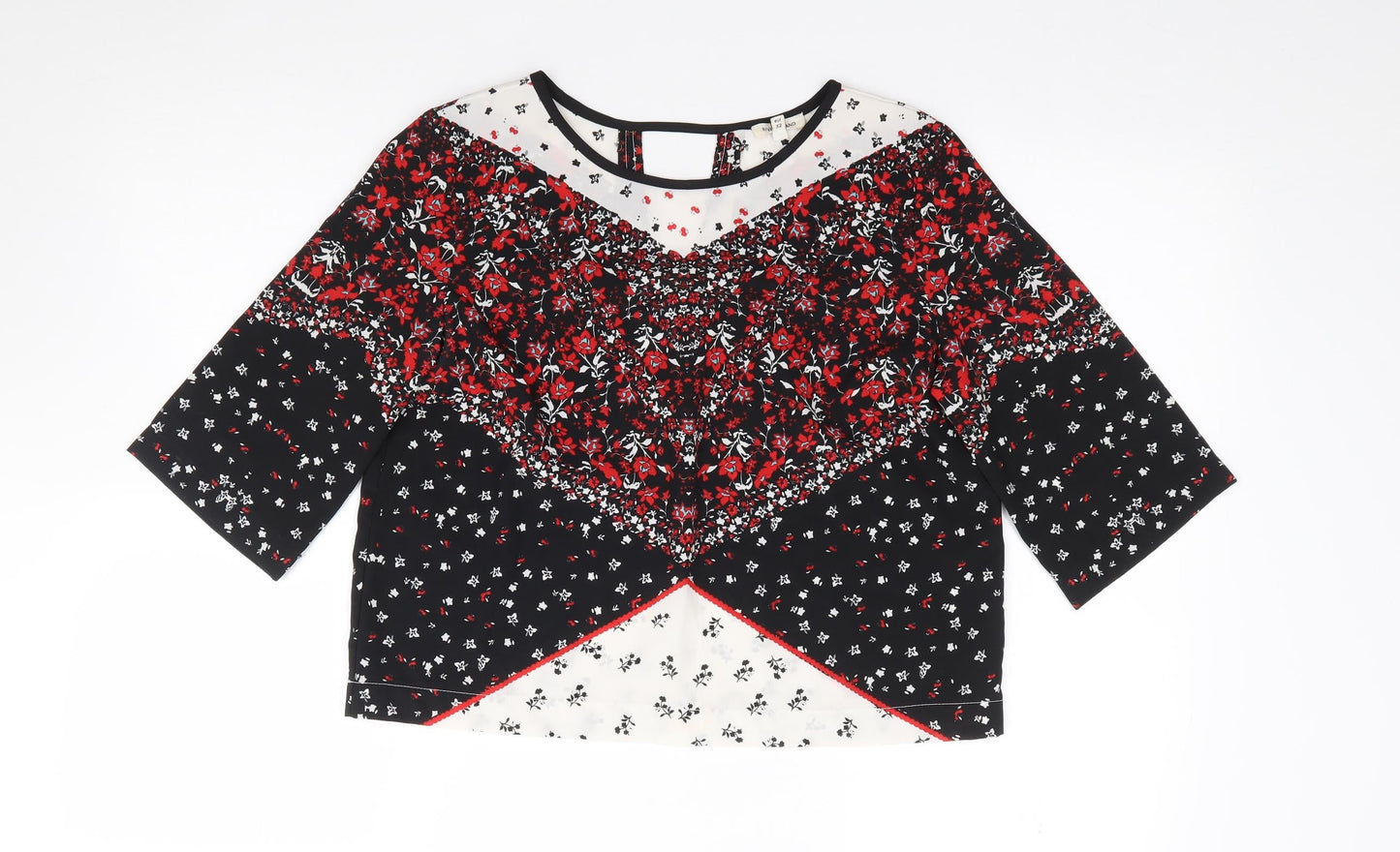 Womens UK Size 6 River Island Multicoloured Jersey Blouse