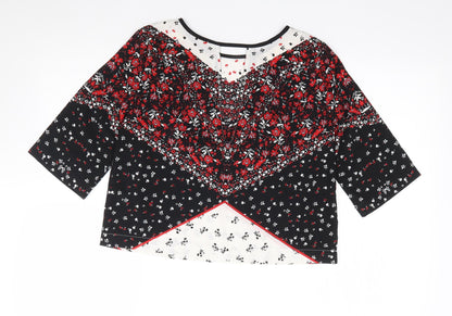 Womens UK Size 6 River Island Multicoloured Jersey Blouse