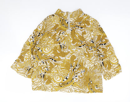 Womens UK Size 6 H&M Yellow Jersey Blouse