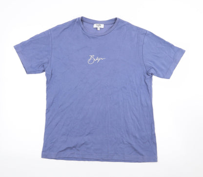 Matalan Mens Blue  Cotton  T-Shirt Size XS Crew Neck