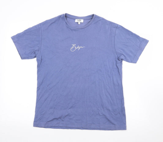 Matalan Mens Blue  Cotton  T-Shirt Size XS Crew Neck