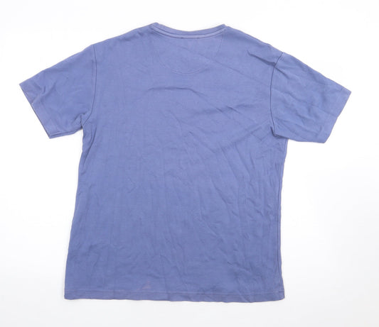 Matalan Mens Blue  Cotton  T-Shirt Size XS Crew Neck