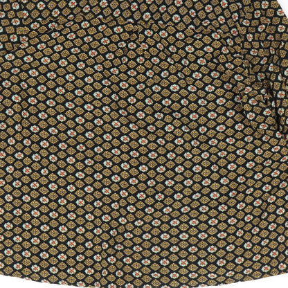 Brave Soul Womens Multicoloured Geometric Viscose Jersey Button-Up Size XS Collared
