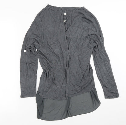 Womens UK Size S Preworn Grey Cardigan Jumper