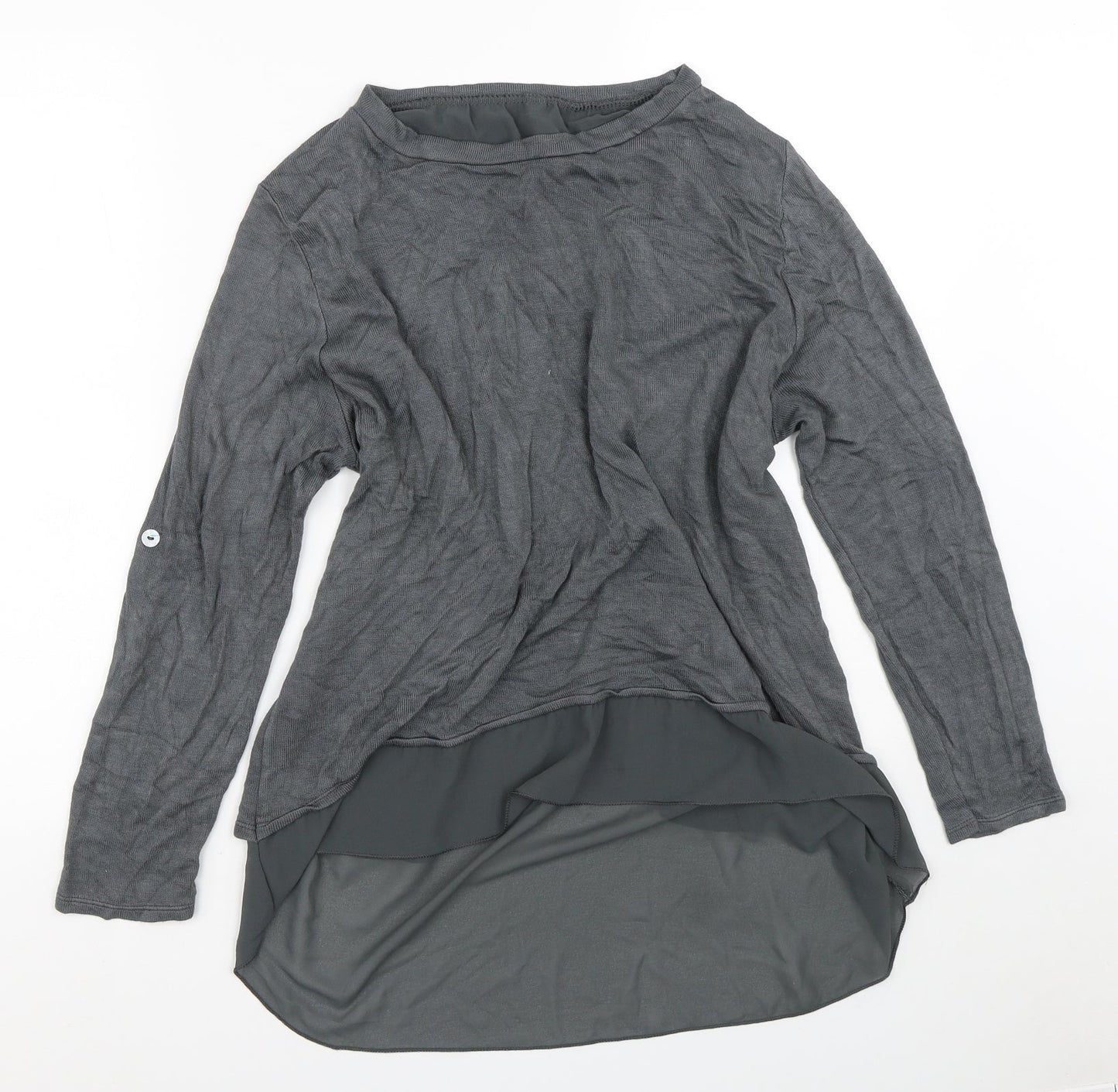 Womens UK Size S Preworn Grey Cardigan Jumper
