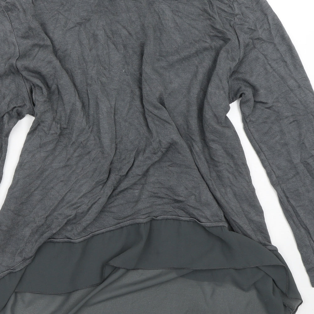 Womens UK Size S Preworn Grey Cardigan Jumper