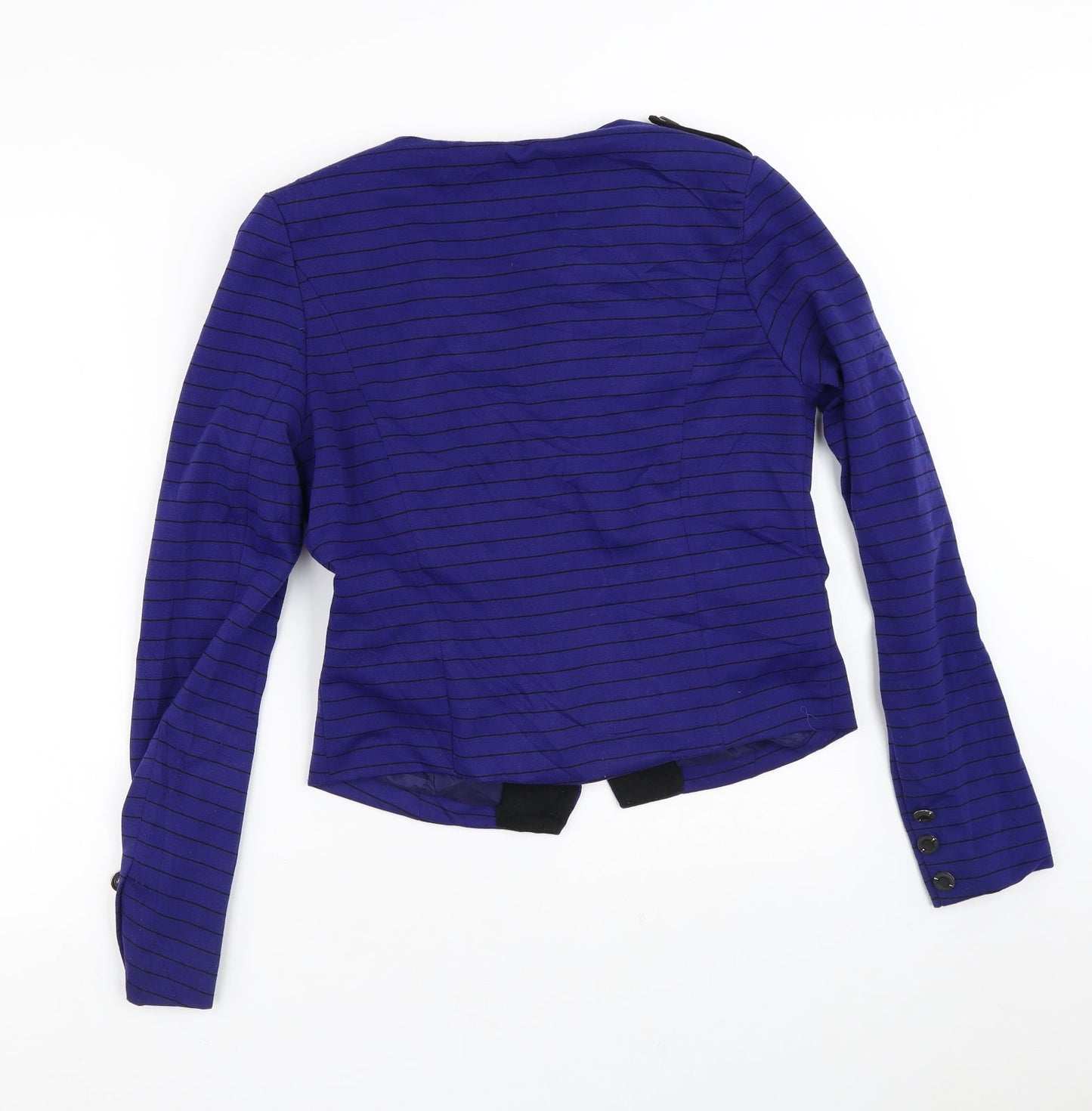 La Morina Womens Purple Striped  Jacket  Size L