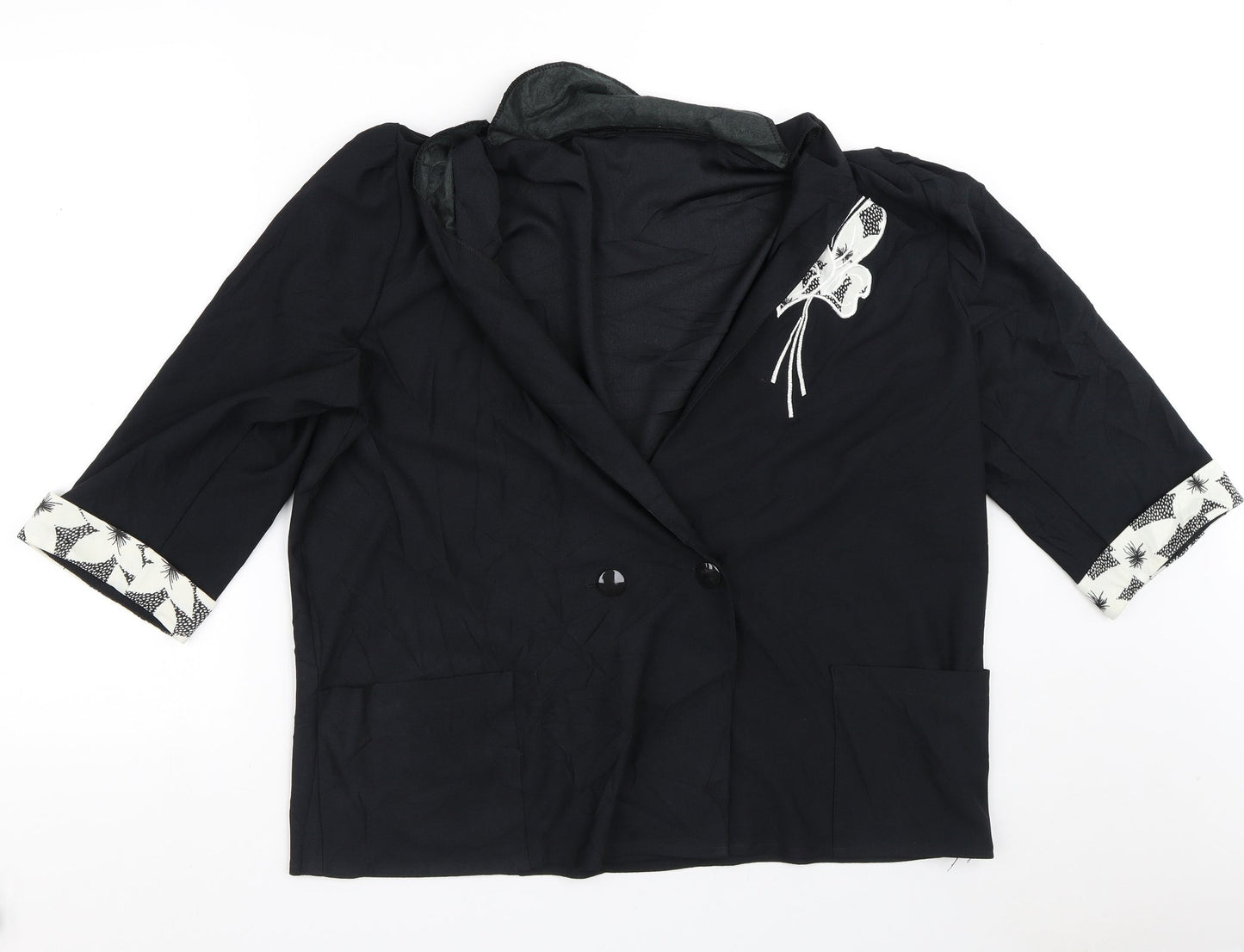 Womens UK Size M Preworn Black Jacket