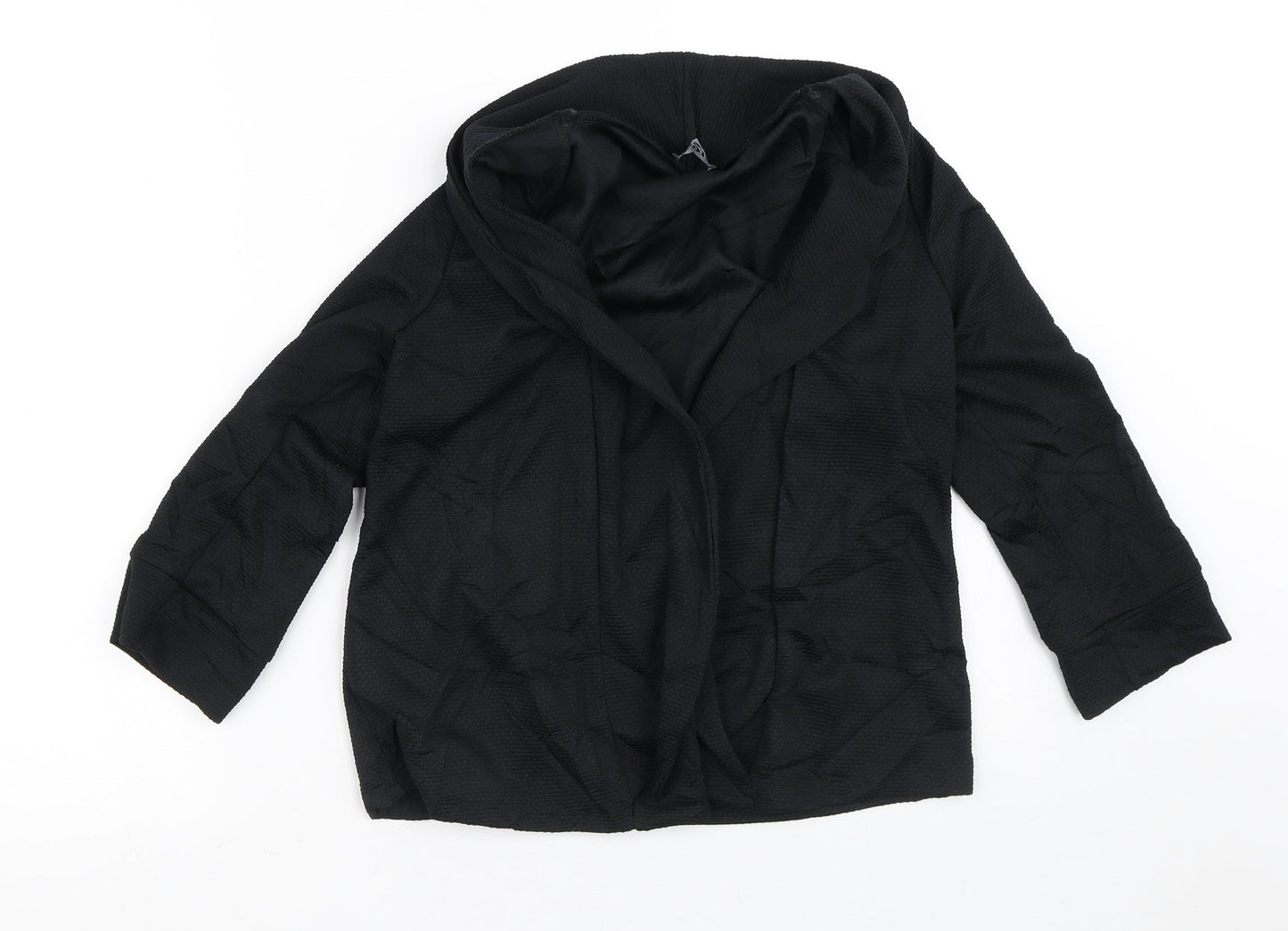 G21 Womens Black Round Neck  Polyester Cardigan Jumper Size 12