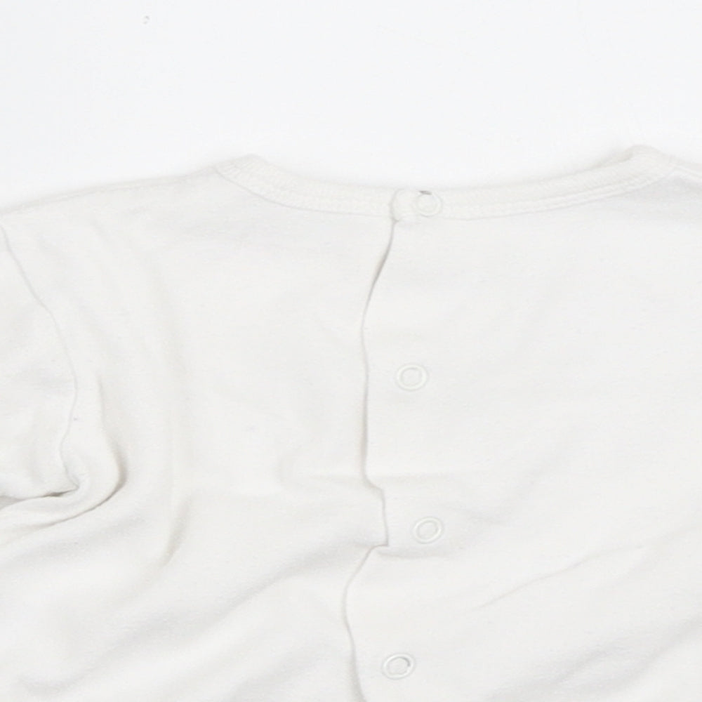 Babybol Girls White  Cotton Cardigan Jumper Size 6-9 Months   - Bunny