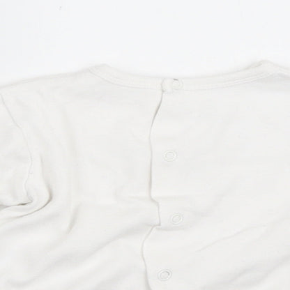 Babybol Girls White  Cotton Cardigan Jumper Size 6-9 Months   - Bunny