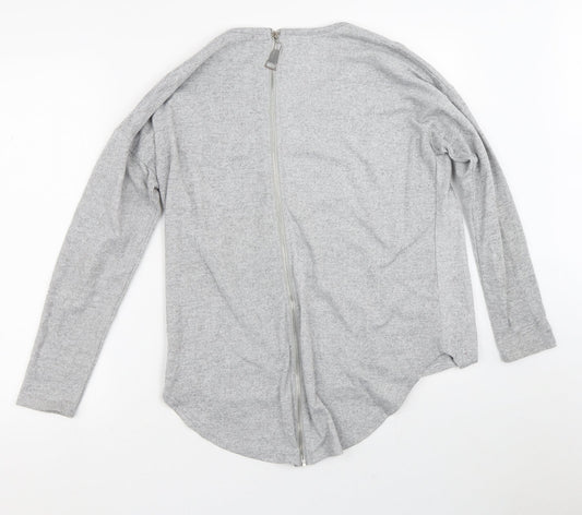 Womens UK Size M Quiz Grey Full Zip Jumper